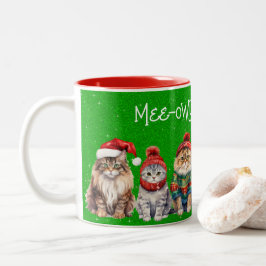 Caneca De Café Em Dois Tons Feliz Natal em Glitter Verde