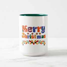 Caneca De Café Em Dois Tons Feliz Natal Férias