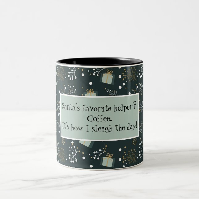 Caneca De Café Em Dois Tons Feliz Natal Festivo (Centro)