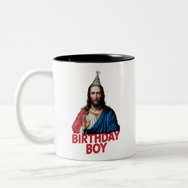 Caneca De Café Em Dois Tons Feliz Natal Jesus Cristo (Esquerda)