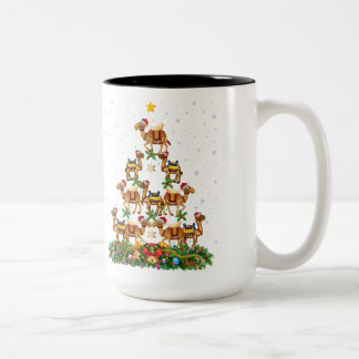Caneca De Café Em Dois Tons Feliz Natal Negro Papai Noel Afro-Americano