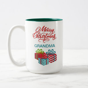 Caneca De Café Em Dois Tons Feliz Natal Personalizado De Café De Dois Tonelada