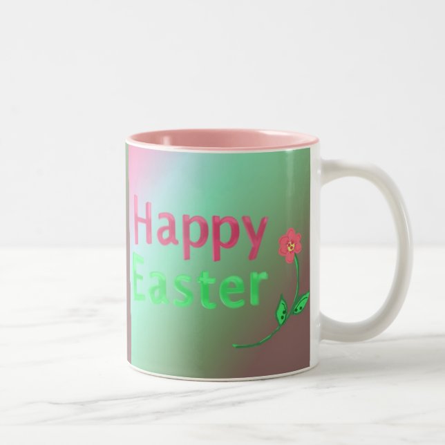 Caneca De Café Em Dois Tons Feliz Páscoa (Direita)