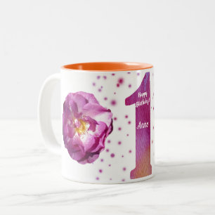 Caneca De Café Em Dois Tons Feliz Primeiro Aniversário, Mug De Dois Toneladas