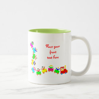 Caneca De Café Em Dois Tons Feliz trem infantil