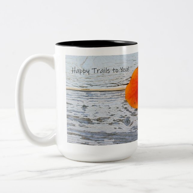 Caneca De Café Em Dois Tons Feliz Trilhos para você (Esquerda)