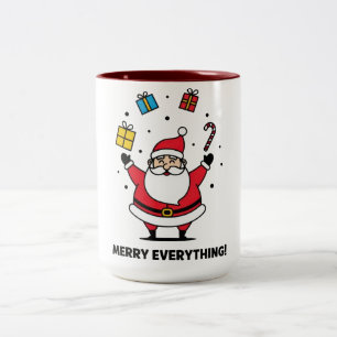 Caneca De Café Em Dois Tons Feliz Tudo Natal