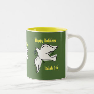 Caneca De Café Em Dois Tons Felizes Feriados Personalizam o Natal