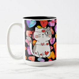 Caneca De Café Em Dois Tons Felizes namorados