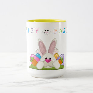 Caneca De Café Em Dois Tons Felz pascoa
