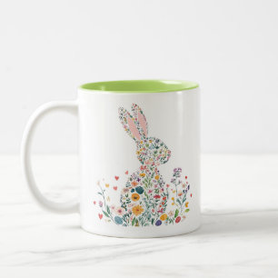 Caneca De Café Em Dois Tons Felz pascoa Bunny