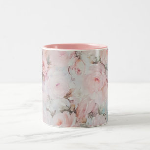 Caneca De Café Em Dois Tons Feminino cora o país cor-de-rosa do boho dos tons