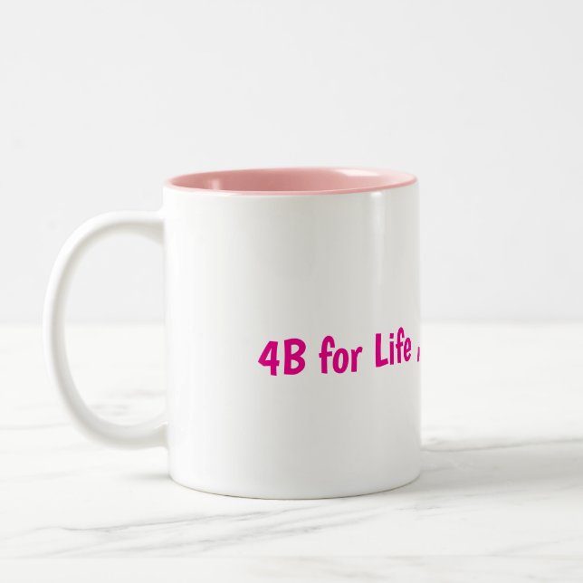 Caneca De Café Em Dois Tons feminista celibatária solteira 4B para a vida (Esquerda)