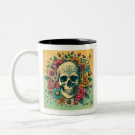 Caneca De Café Em Dois Tons Femme Forte Skull