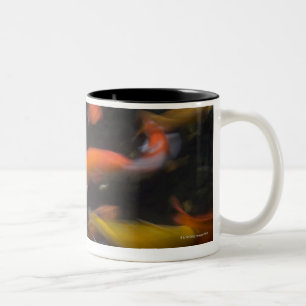 Caneca De Café Em Dois Tons Feng Shui acredita que peixes do koi traz a boa