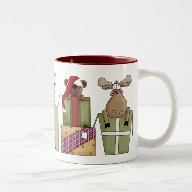Caneca De Café Em Dois Tons Feriado de Natal (Direita)