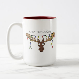 Caneca De Café Em Dois Tons Feriado de Natal, Cute Engraçado