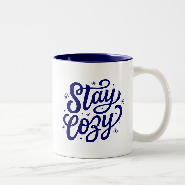 Caneca De Café Em Dois Tons Feriado Fique Cozy Café Mug (Direita)