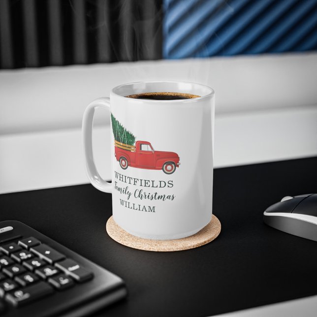 Caneca De Café Em Dois Tons Feriado Personalizado do Pai de Reunião da Família (Criador carregado)