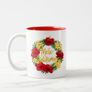 Caneca De Café Em Dois Tons Feriado tropical do Havaí