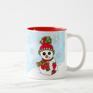 Caneca De Café Em Dois Tons Feriados de Natal de bonitão