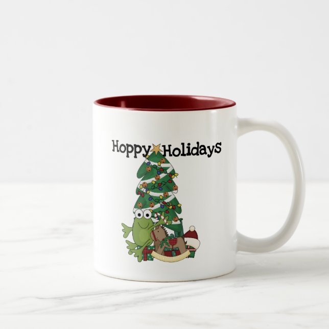 Caneca De Café Em Dois Tons Feriados Hoppy Camisetas e presentes (Direita)