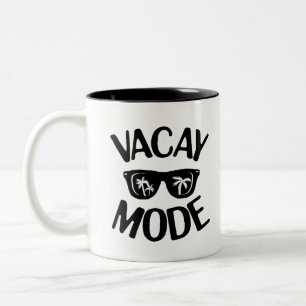 Caneca De Café Em Dois Tons Férias Art Modo Férias Texto do Word