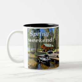 Caneca De Café Em Dois Tons Férias ATV de cabina