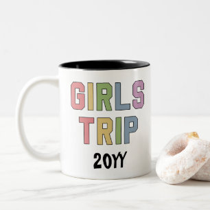 Caneca De Café Em Dois Tons Férias de Fim de Semana de Meninas Personalizadas