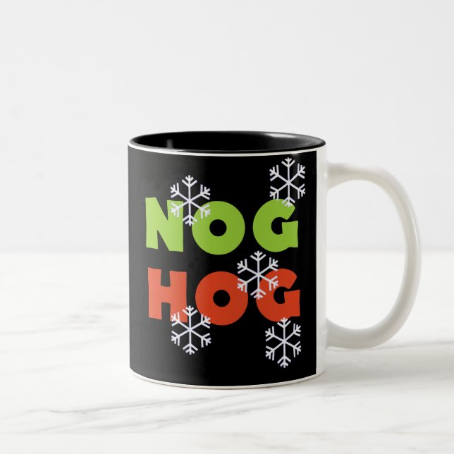 Caneca De Café Em Dois Tons Férias de Natal Nog (Direita)