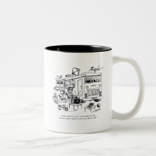 Caneca De Café Em Dois Tons Férias Familiares