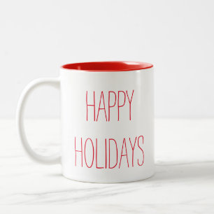 Caneca De Café Em Dois Tons Férias Felizes