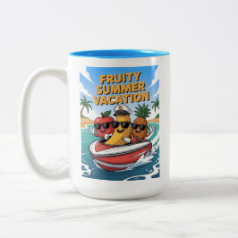 Caneca De Café Em Dois Tons Férias Fruity Summer