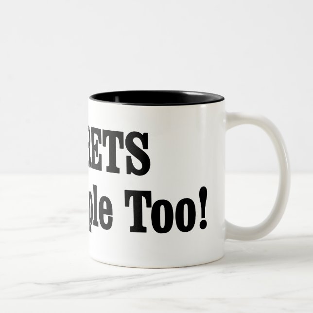 Caneca De Café Em Dois Tons FERRETS Também São Pessoas! (Direita)