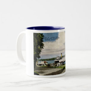 Caneca De Café Em Dois Tons Ferry, Lago Washington, Seattle Vintage