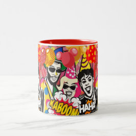 Caneca De Café Em Dois Tons Festa à Vista