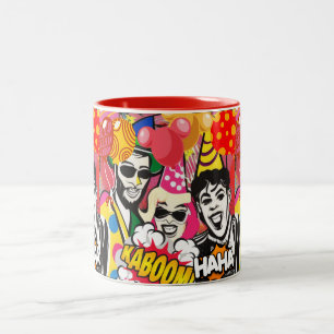 Caneca De Café Em Dois Tons Festa à Vista