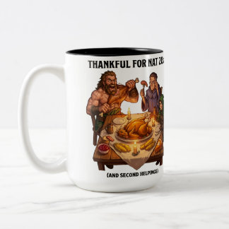 Caneca De Café Em Dois Tons Festa de Ação de Graças do Dragão da Festa de DnD