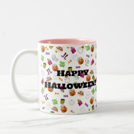 Caneca De Café Em Dois Tons Festa de dança do Halloween - Mug de café de dois 