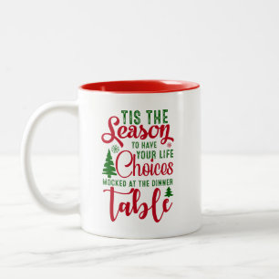 Caneca De Café Em Dois Tons Festa de design de Natal