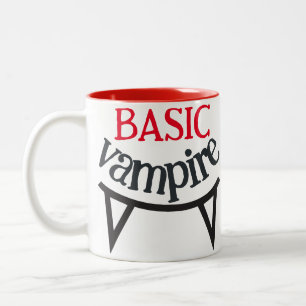 Caneca De Café Em Dois Tons Festa de Dia das Bruxas Feliz Básico Dentes de Vam