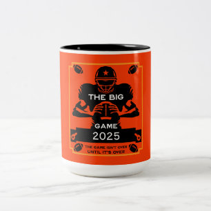 Caneca De Café Em Dois Tons Festa de TV para Fãs de Jogo de Futebol