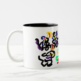 Caneca De Café Em Dois Tons Festa dos Gatos Pretos