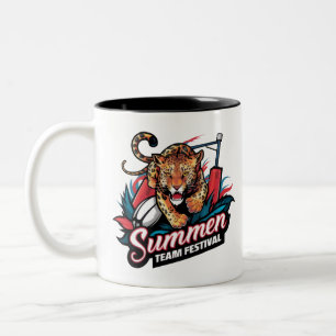 Caneca De Café Em Dois Tons Festival da equipe de verão