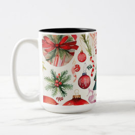 CANECA DE CAFÉ EM DOIS TONS FESTIVE JOY CHRISTMAS CAFÉ MUG