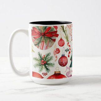 CANECA DE CAFÉ EM DOIS TONS FESTIVE JOY CHRISTMAS CAFÉ MUG