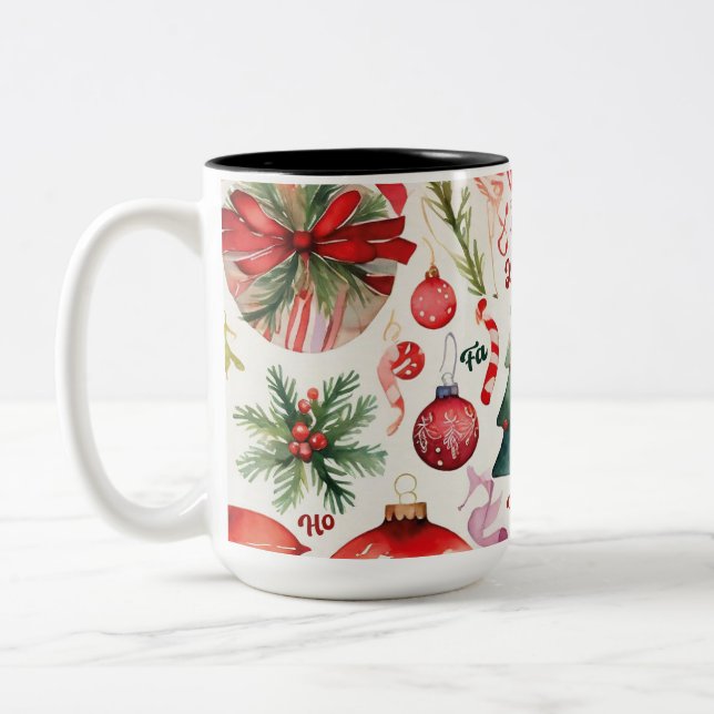 CANECA DE CAFÉ EM DOIS TONS FESTIVE JOY CHRISTMAS CAFÉ MUG (Esquerda)