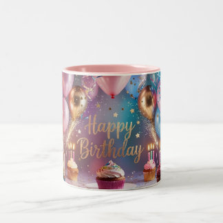 Caneca De Café Em Dois Tons Festivo e divertido! - Celebração Personalizada de