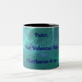 Caneca De Café Em Dois Tons Fiat Voluntas Tua Matthew 6:10