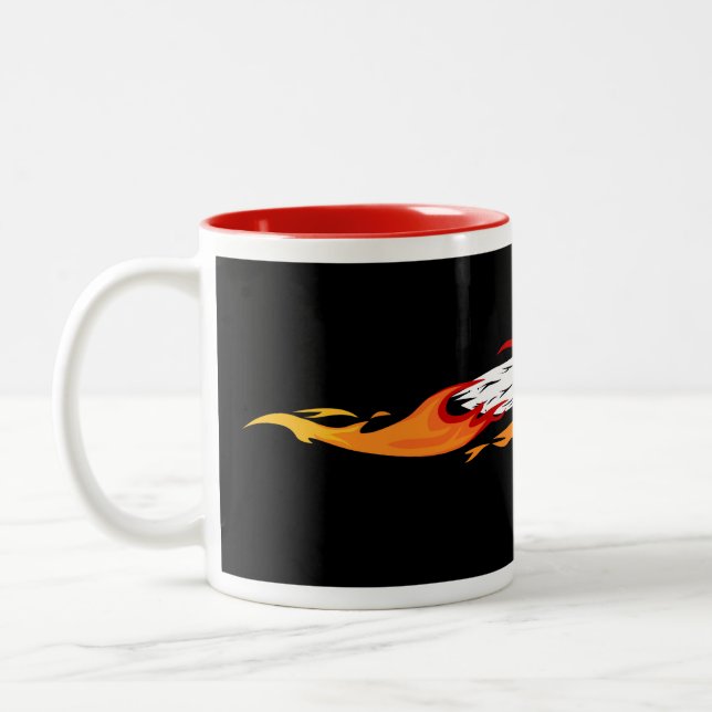 Caneca De Café Em Dois Tons Fiery Speedy Squirrel. (Esquerda)
